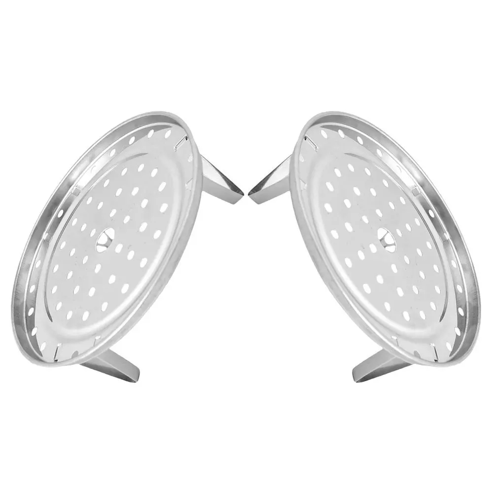 

2Pcs Stainless Steel Steaming Rack Round Steam Tray Steamer Basket Removable Legs Cooking Baking Cooling Food Steaming Kitchen