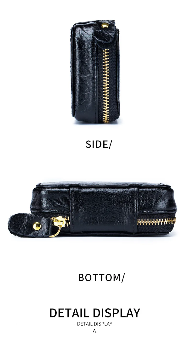 Lady Genuine Leather Lipstick Square Small Bag with Mirror Cowhide Cute Makeup Bag for Women's Jewelry Box Mini Coin Storage Bag