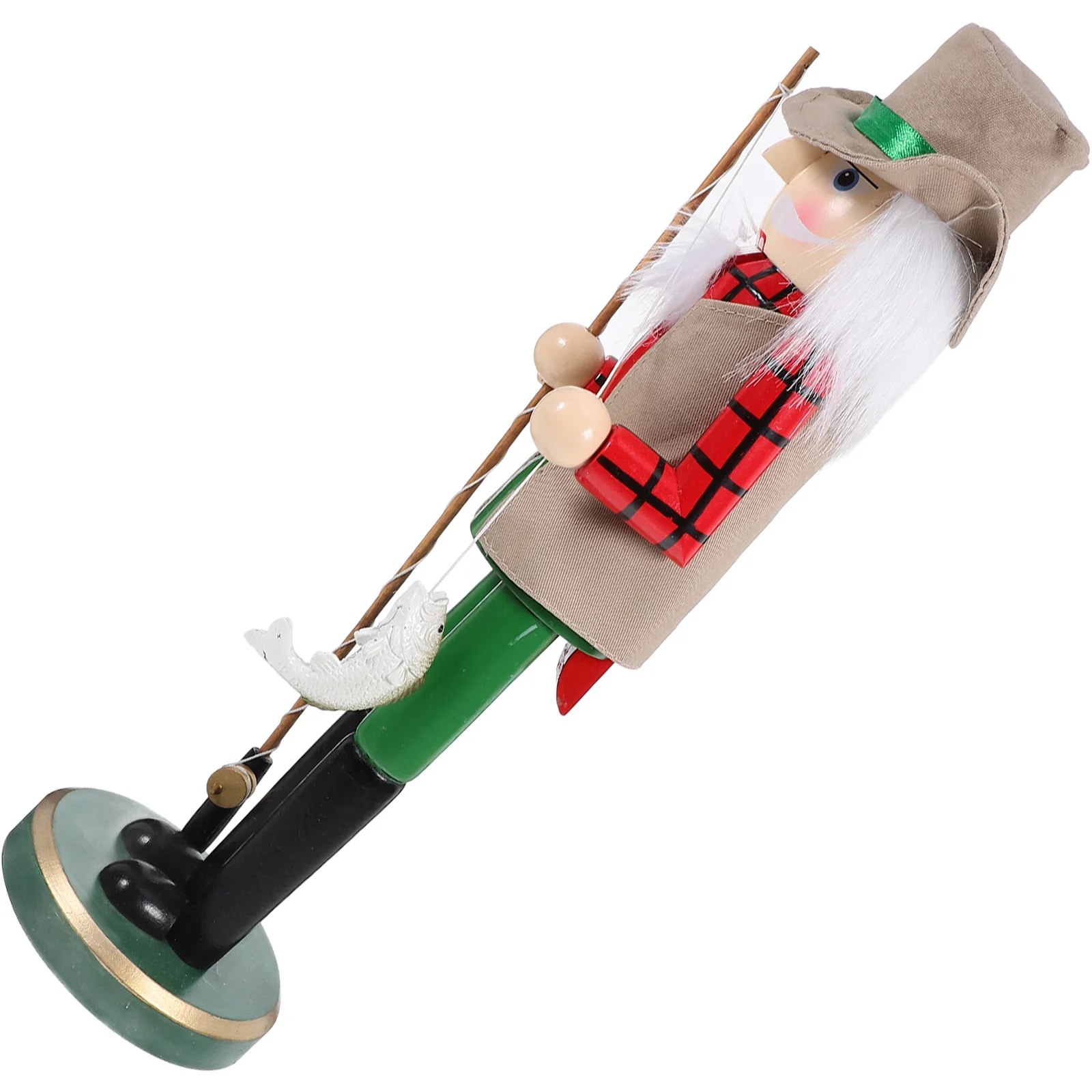 

Alipis Nutcracker Ornament Christmas Decor Wooden Puppet Table Top Statue Xmas Gingerbread House Desktop Holiday Gift