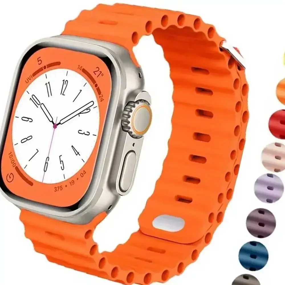 Strap For Apple watch ultra band 49mm 44mm 45mm 41mm 40mm 38mm 44 45 mm 1:1 Original Ocean belt iWatch series 10 9 8 7 se bands