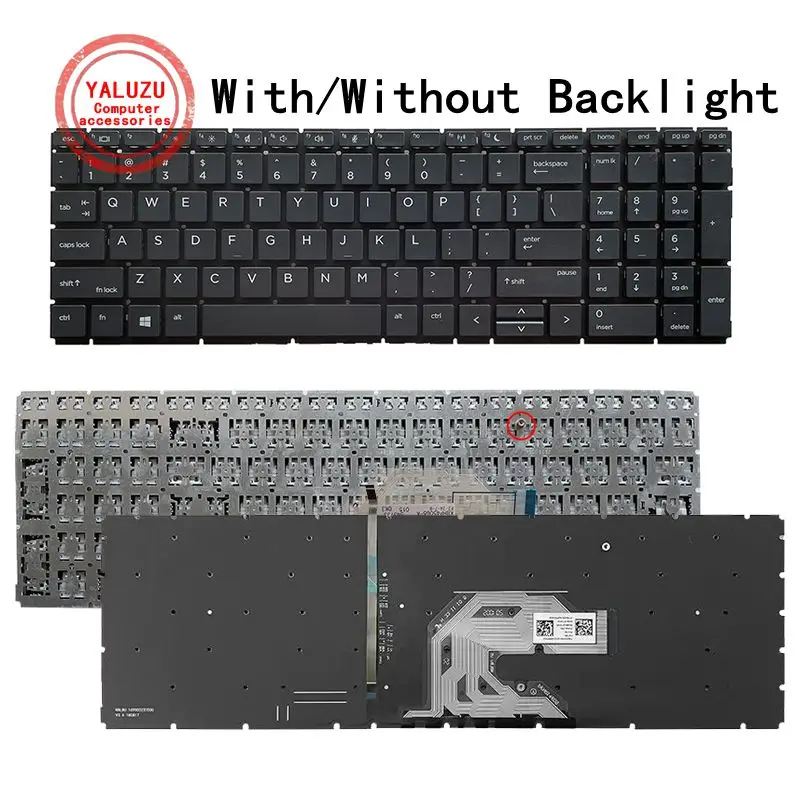 US Laptop Keyboard For HP 450 G6/450 G7/455R G6/455R G7 ZHAN 66 PRO 15 G2/ZHAN 66 PRO 15 G3 HSN-Q25C HSN-Q22C HSN-Q16C HSN-Q17C