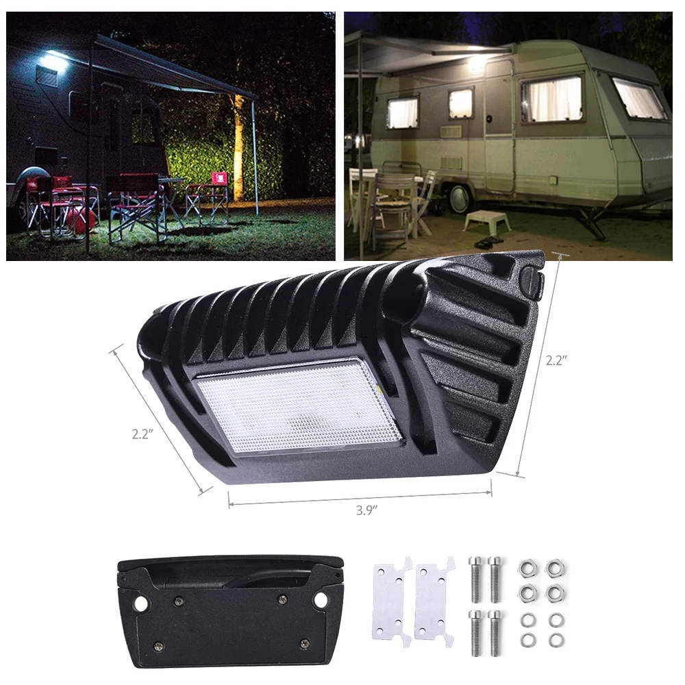 MICTUNING 12V Durable LED Exterior Waterproof Light -LED Porch Utility Light For RV, Boat, Truck, Trailer, Camper & Outdoor Use