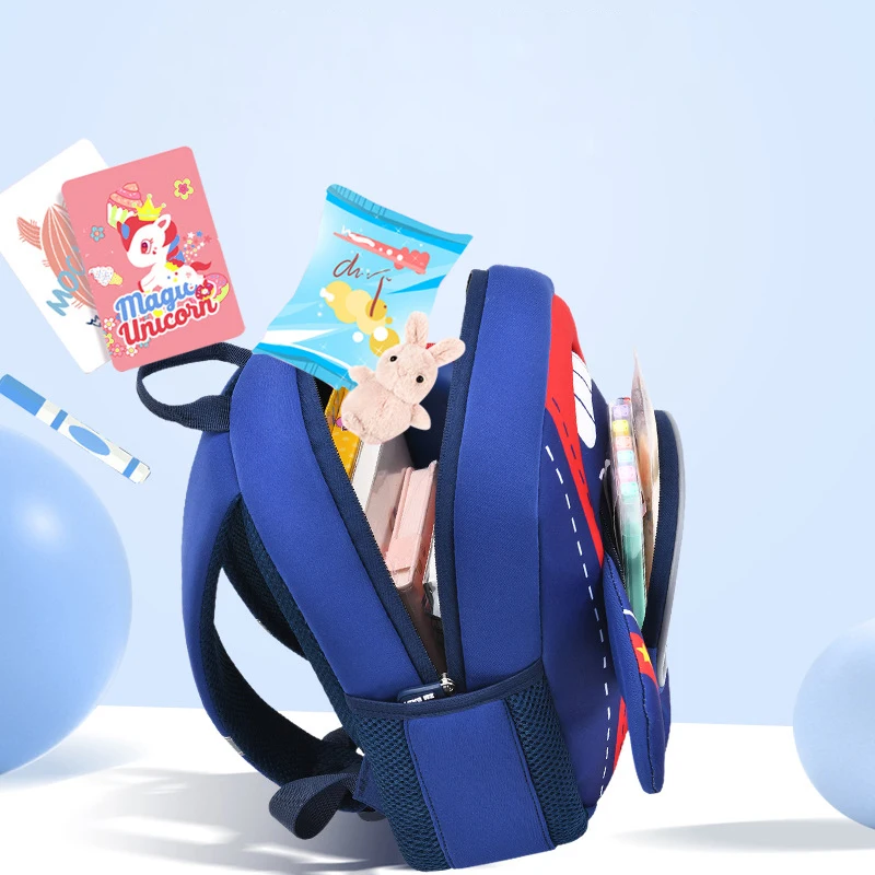 New Kindergarten Boys School Bags 3D Cartoon Plane Design Cute Kids School Backpack Fashion Bookbag Kawaii Toddler Mochilas Para