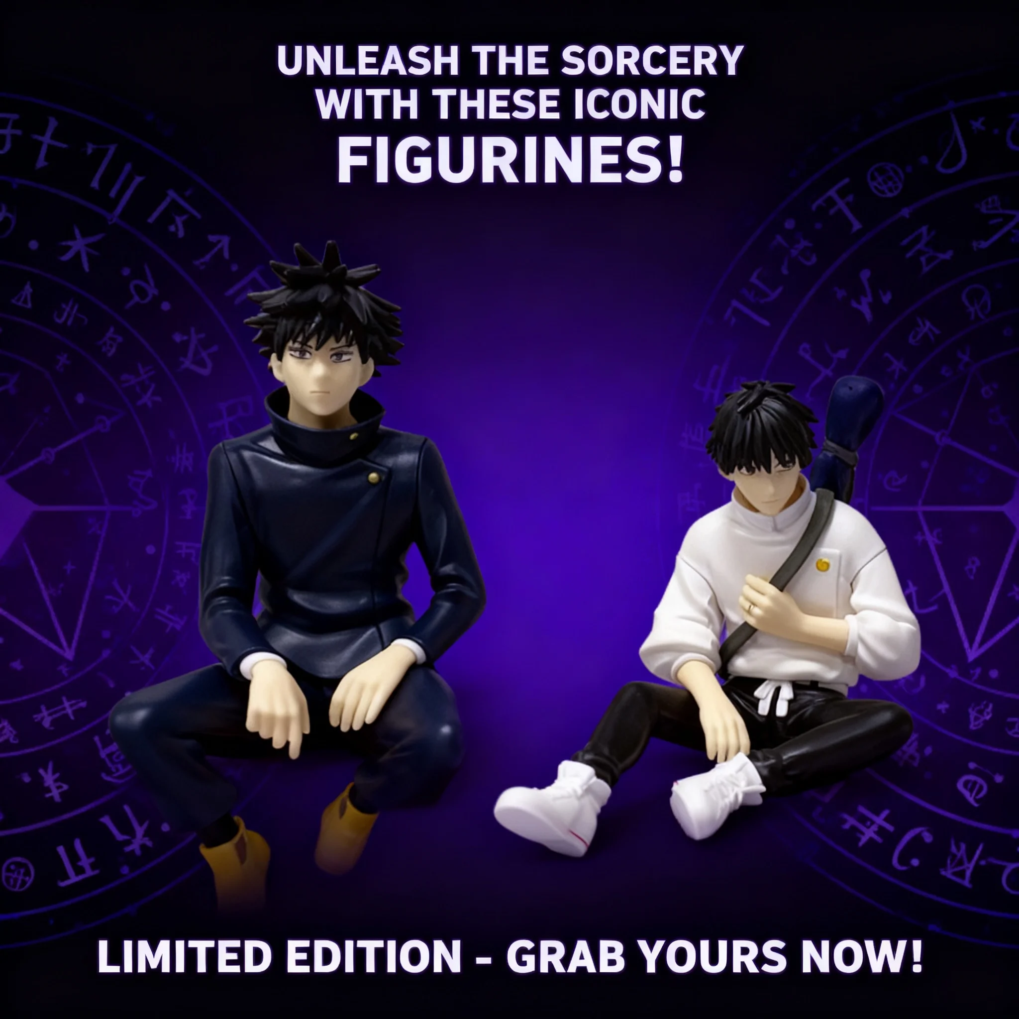 

Anime Jujutsu Kaisen Action Figure Set of Yuji Itadori Satoru Gojo Megumi Fushiguro Nobara Kugisaki Yuta Okkotsu Sukuna Sitting