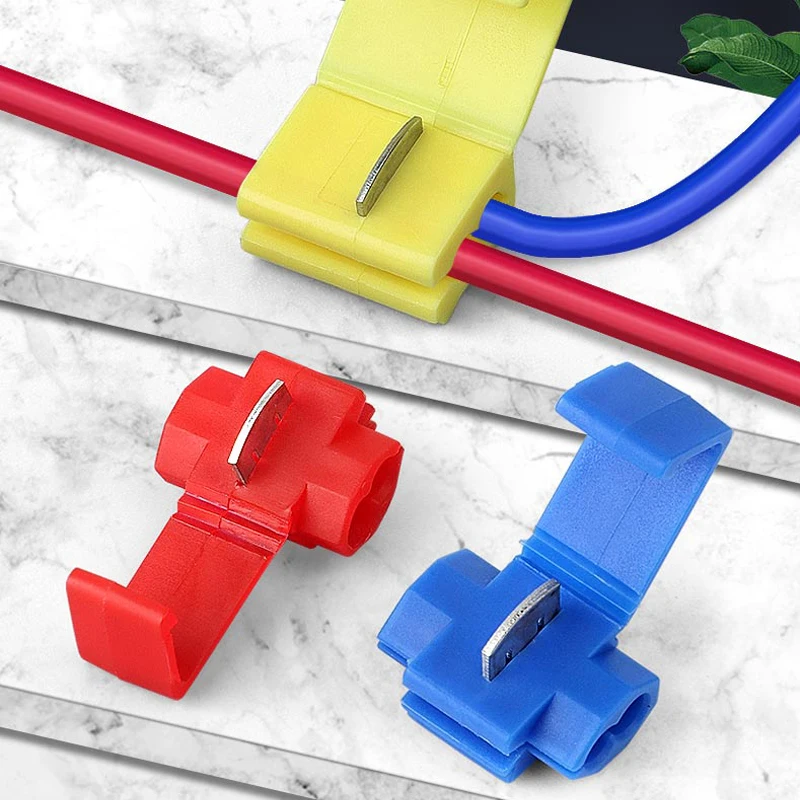 10/30/100PCS Scotch Lock Wire Connector Without Breaking Cable Insulated Line AWG 22-10 Crimp Quick Splice Electrical Terminals