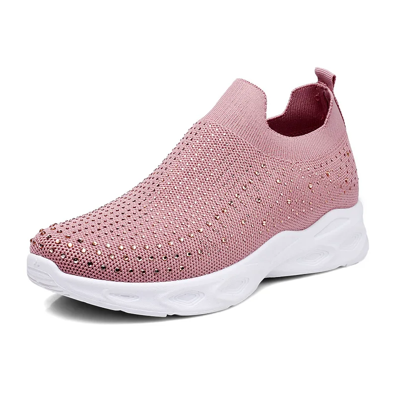 Zapatos informales de malla para mujer, zapatillas cómodas de suela suave, transpirables, novedad de verano, 2024