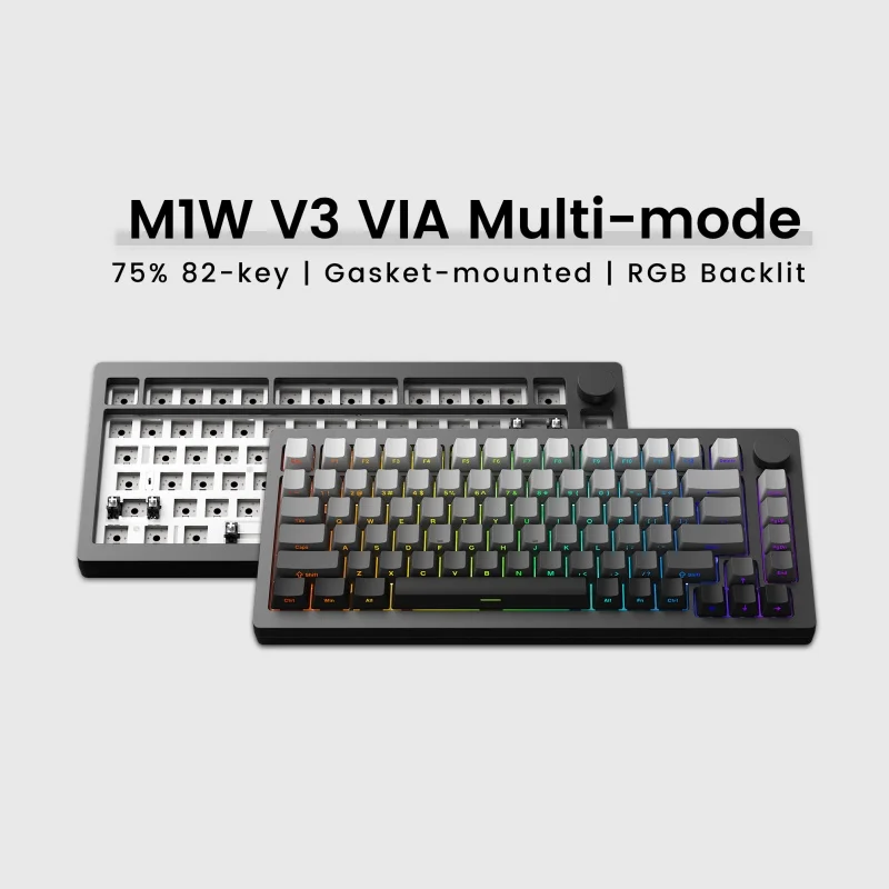 

AKKO MonsGeek M1W V3 SP Mechanical Gaming Keyboard/Barebone Kit Support VIA 75% 3/5 Pin Hot Swap RGB Gasket Mount Aluminum Case