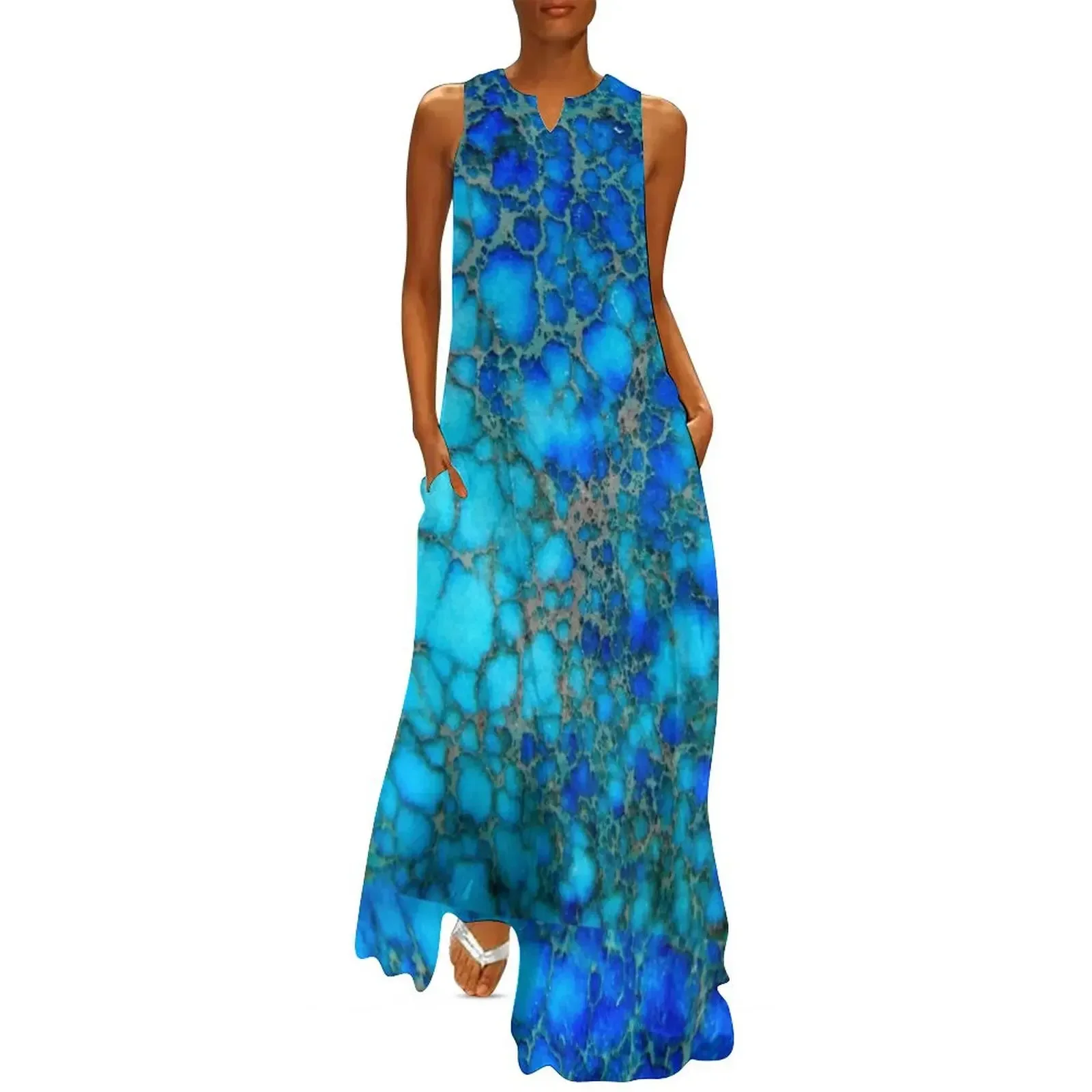 

Turquoise stone Long Dress women's clothing summer 2025 novelties Dress women Party dresses for women evening dress woman