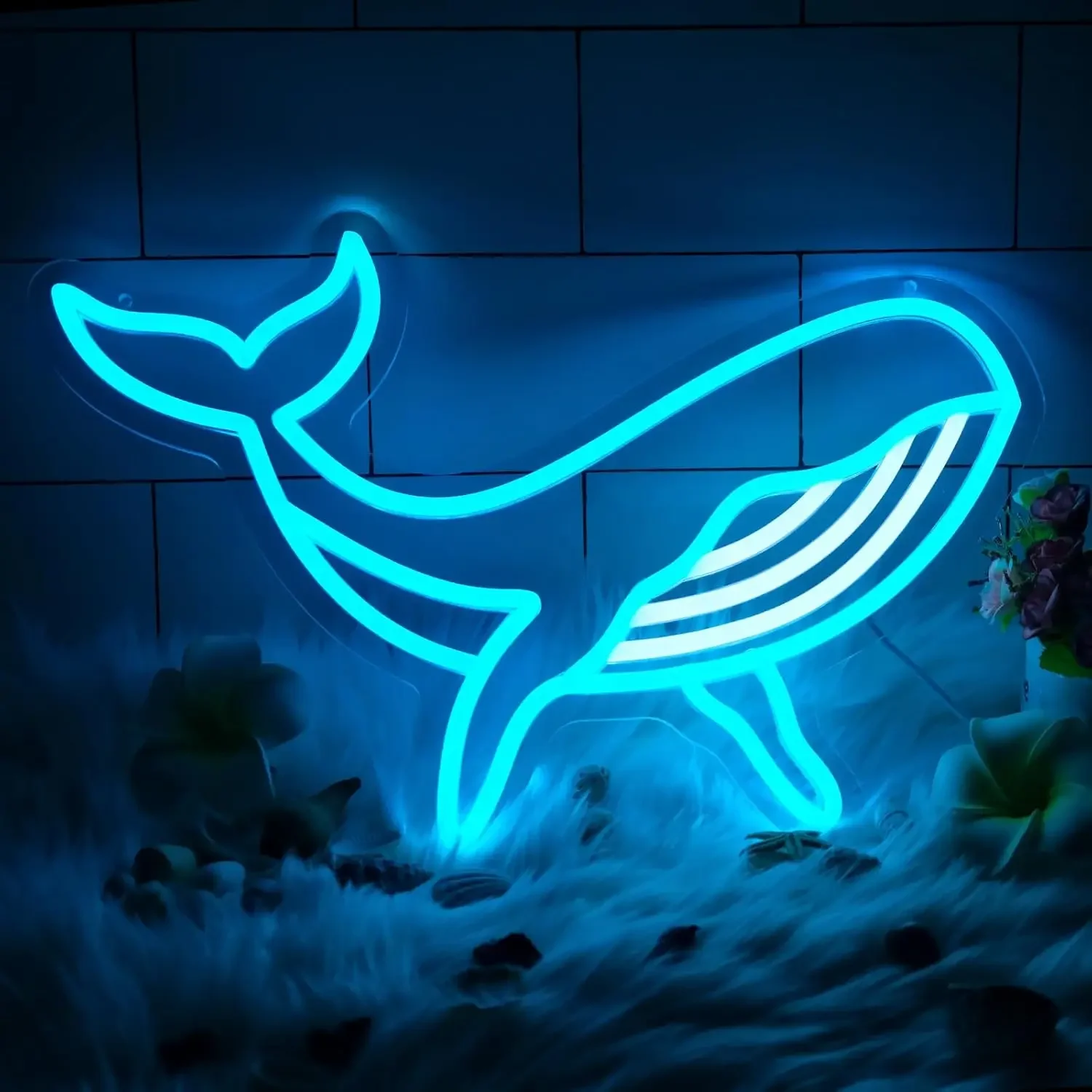 

Neon Sign Dimmable Cute Whale Neon Lights for Bedroom Hotel Office Home Kids Room Beach Decor Aesthetics Draw Birthday Gifts