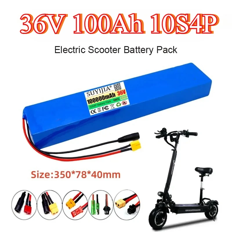 

36V 10S4P 100Ah 18650 Lithium-ion Battery, 42V 10000mAh Battery Pack, Original High-power Battery with Built-in BMS Protection