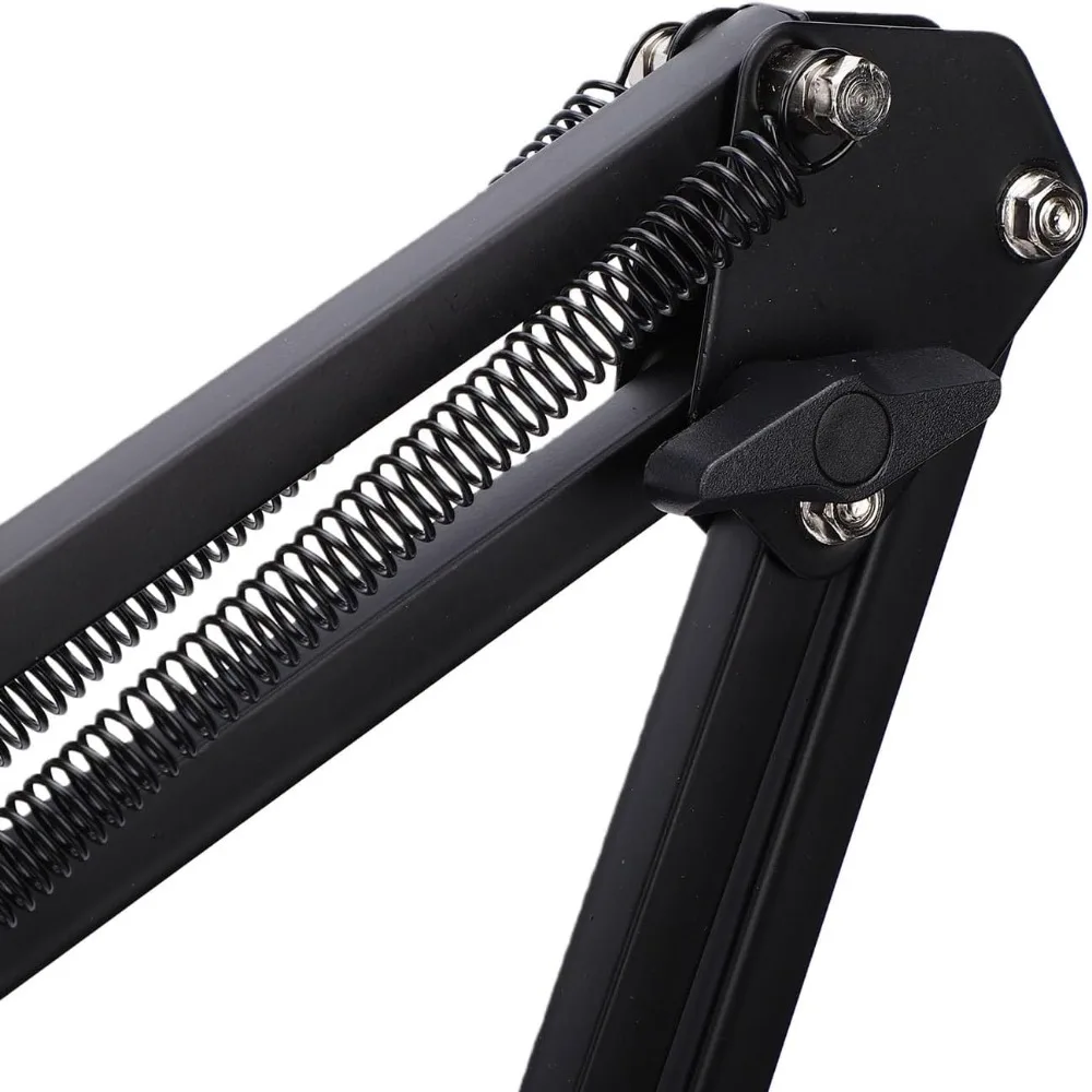 360 Degree Rotatable Tablet Stand Adjustable Height Carbon Steel Alloy Overhead Cell Phone Mount 5 to 12.9 Inch