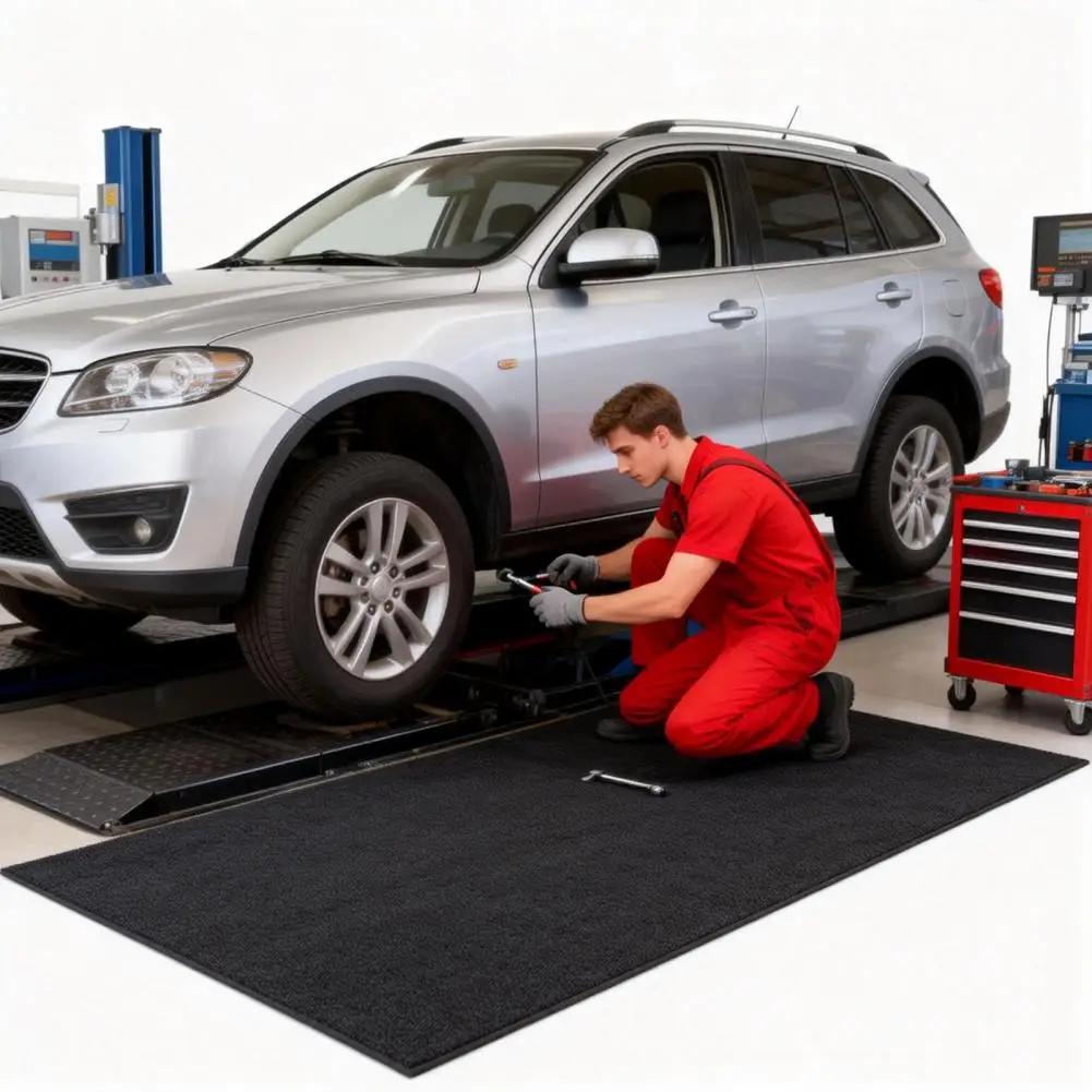 Dark Grey Absorbent Garage Floor Mat for Cars