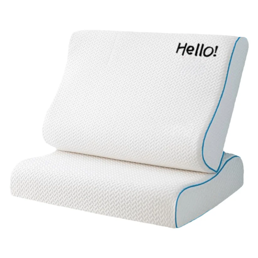 

Memory Cotton Neck Pillow Pro Soft Breathable Antibacterial Strong Support High Low Curve Seamless Fit