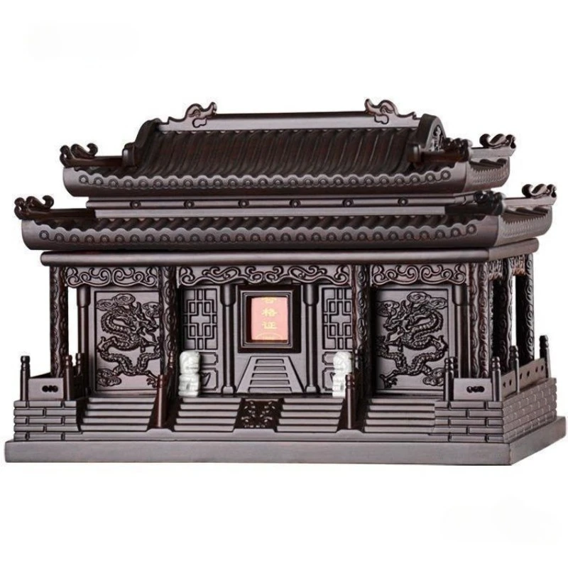 

Wooden all solid wood black coffin birthday box