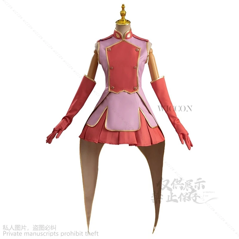 Anime Carcaptor Sakura Game Lolita Rollenspel Womens Sakura Kinomoto Cosplay Kostuum Pruiken Hoed Bestrijdt Uniform Schort Meisjes Jurk