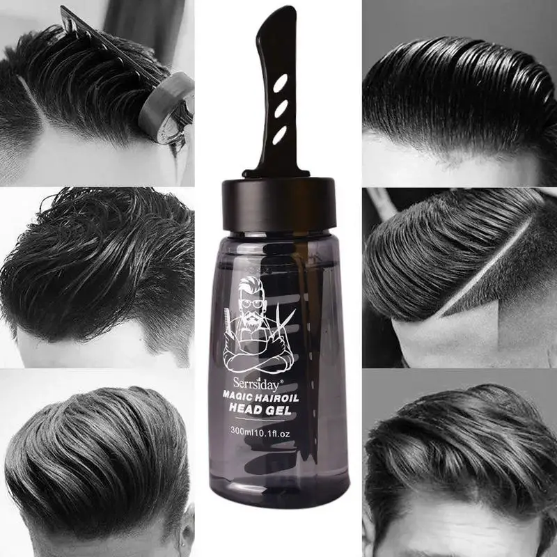 2 in 1 Haar wachs gel mit Kamm Männer Styling Gel mit Kamm flauschiges Haar Herren Haars tyling Gel Tool Herren Öl Kopf Haar creme