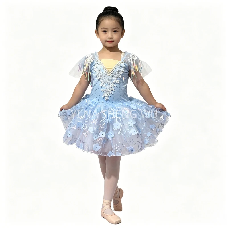 Summer Ballet Dance Dress Girl Stage Tutu Girls Dresses Costume Baby Clothing Robe Fille Kids Outfit Vestidos Children's Day