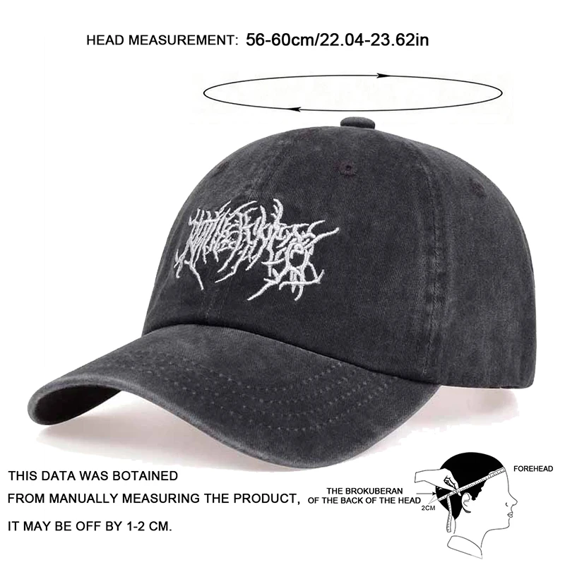 Unisex Brief Stickerei Gewaschen Baseball Caps Frühling Herbst Outdoor Einstellbare Casual Hüte Sonnenschutz Hut Sport Kappe – Detail 7