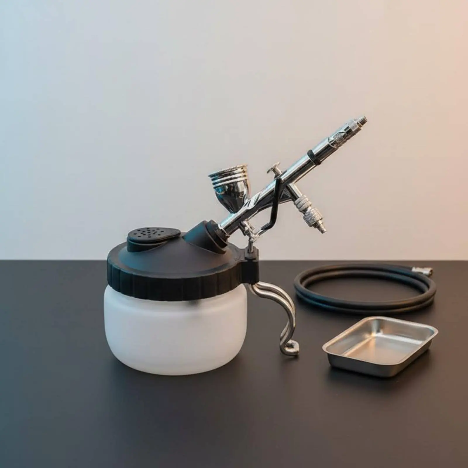 Spray Tool Cleaning Pot Stable Base Spray Tool Cleaning Station Paint Waste Collector Triple-Function Function Overspray