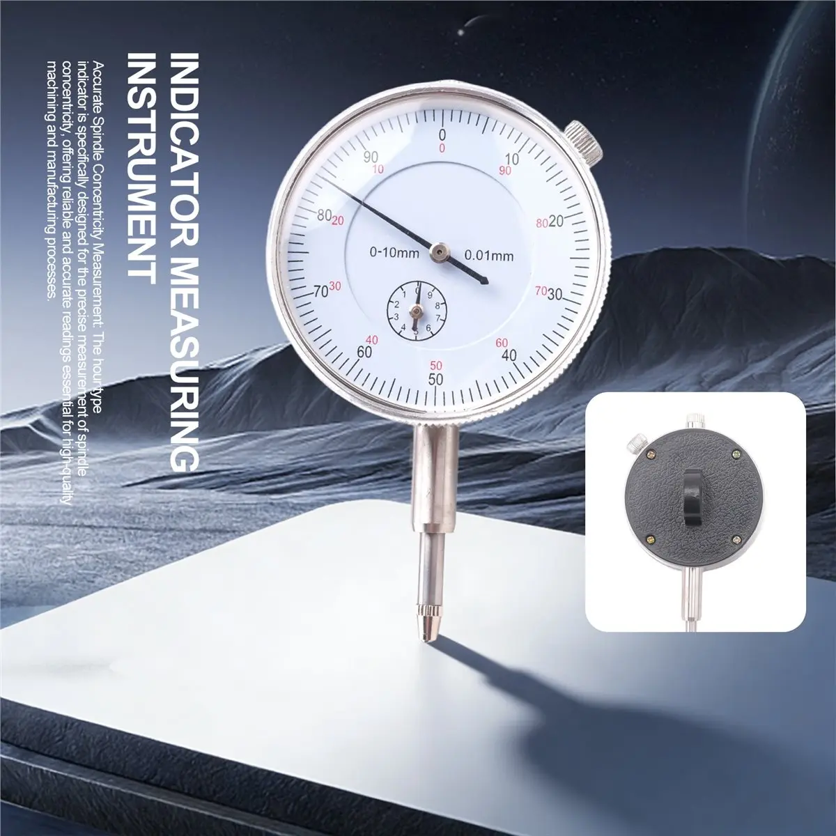 #29L Dial Indicator Micrometer Hour Type Indicator Precision Comparator,Measuring Instrument,(Metal)