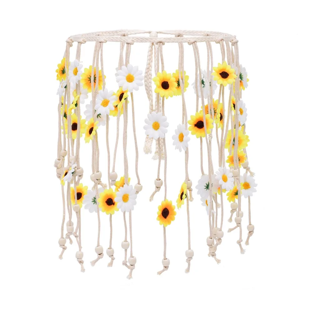 Floral Sunflower Tassel Belt Vintage Wooden Beads Daisy Waistband Jeans Decor Ethnic Bohemian Waist Chain Dance Party