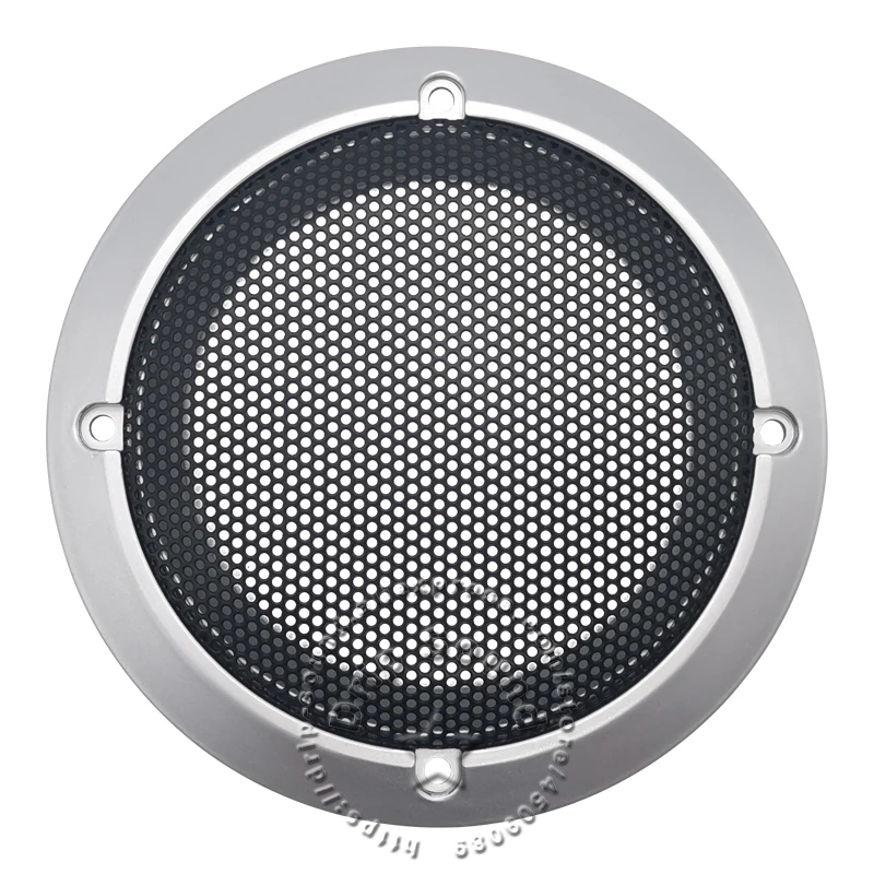 ل 3.5 "بوصة شبكة سماعات غطاء عالية الجودة سيارة المنزل تحويل الصوت صافي الزخرفية دائرة شبكة معدنية 116 مللي متر # الفضة/أسود