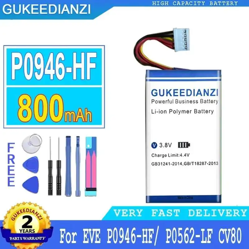 Batería de 800Mah para impresora fotográfica portátil Eve CV80 P0946-HF P0562-LF The Red Line IS ON Left
