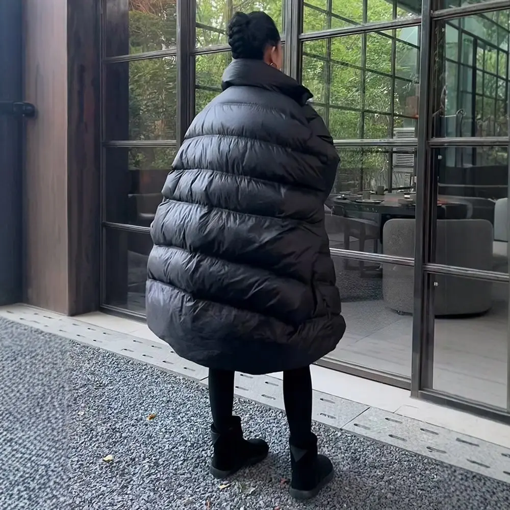 2026 Winter Oversized Women's Down Cotton Jacket Commuting Stand Collar Parkas