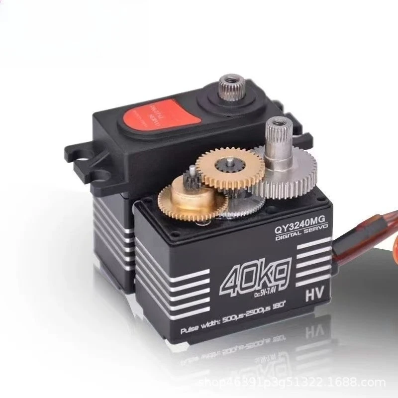 High Torque Digital Servo 40KG Metal Gear for 1/8 1/10 RC Crawler Short Course Monster Truck - Suitable for GX