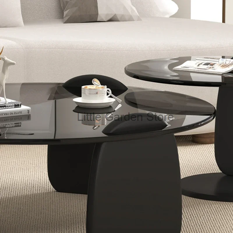 Modern Minimalist Coffee Tables Tea Dining Luxury Round Coffee Tables Living Room Table Basses De Salon Home Furniture YY50CT