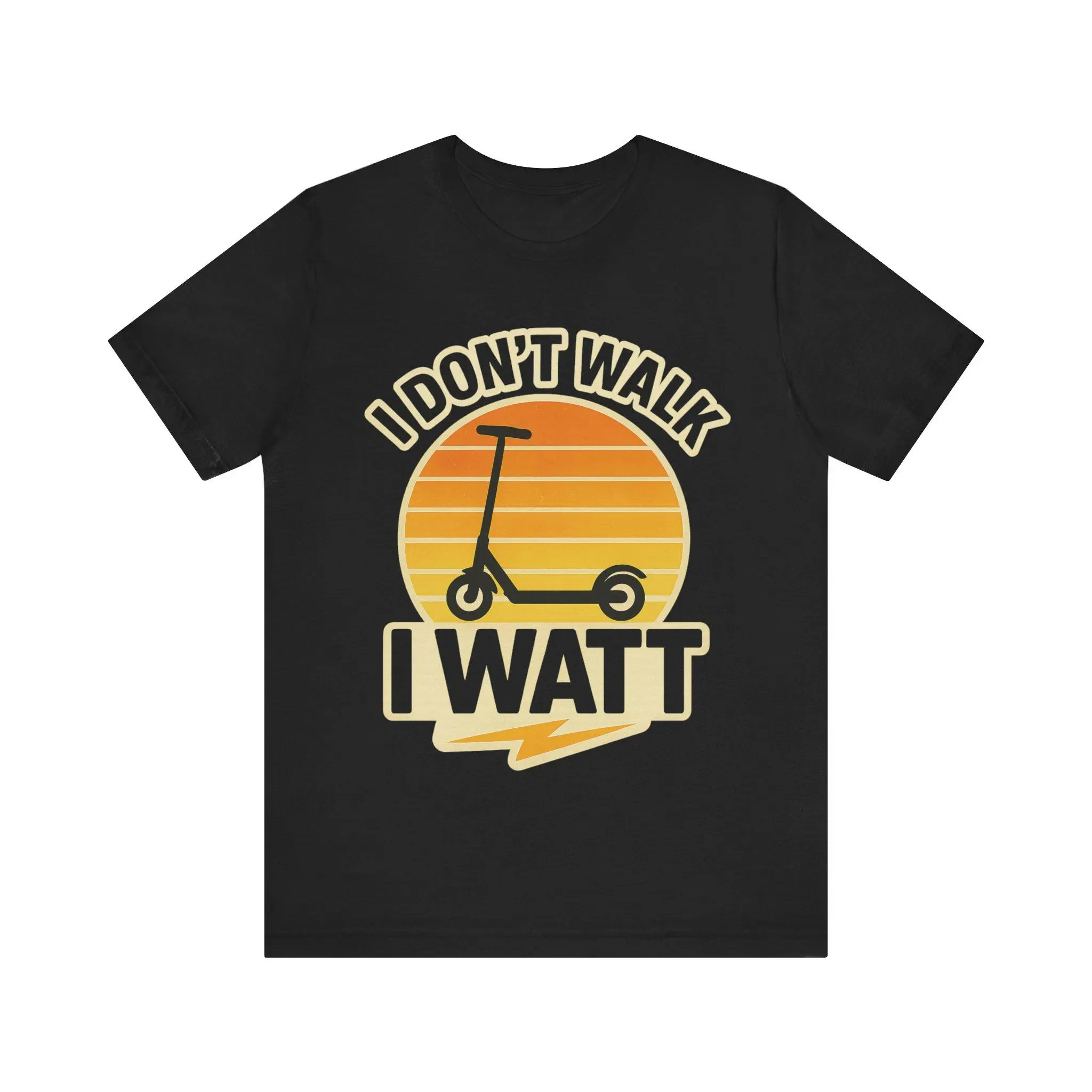 I Dont Walk I Watt Electric Scooter Shirt, Funny E Scooter Rider Tee, Retro Scooter Sunset Shirt, Scooter Commuter Gift
