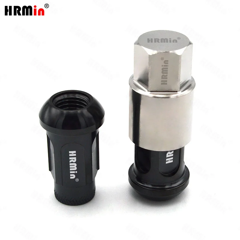 

HRMin Gr5 titanium wheel nut M14x1.5x35/48mm ball seat anti-theft wheel lug nut open end Audi Mercedes-Benz Porsche etc