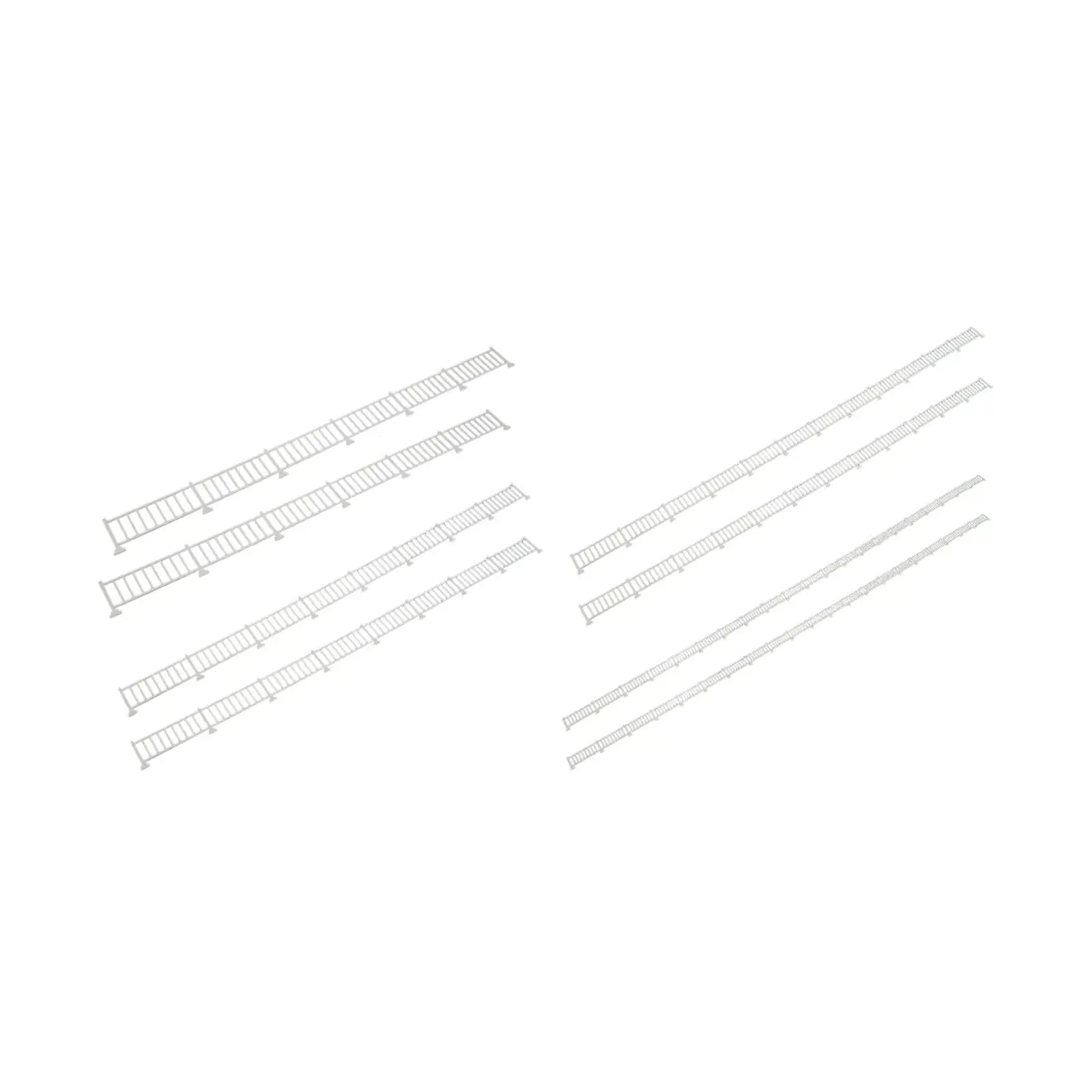 2 Stück Zaunmodelle Landschaft Dekoration Eisenbahn Zaun Geländer für architektonische Layouts Szenen-Setups