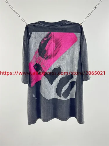 Imagen 2 del producto Camisetas lavadas de Saint Amore is Love para hombres y mujeres, camiseta Unisex de la mejor calidad