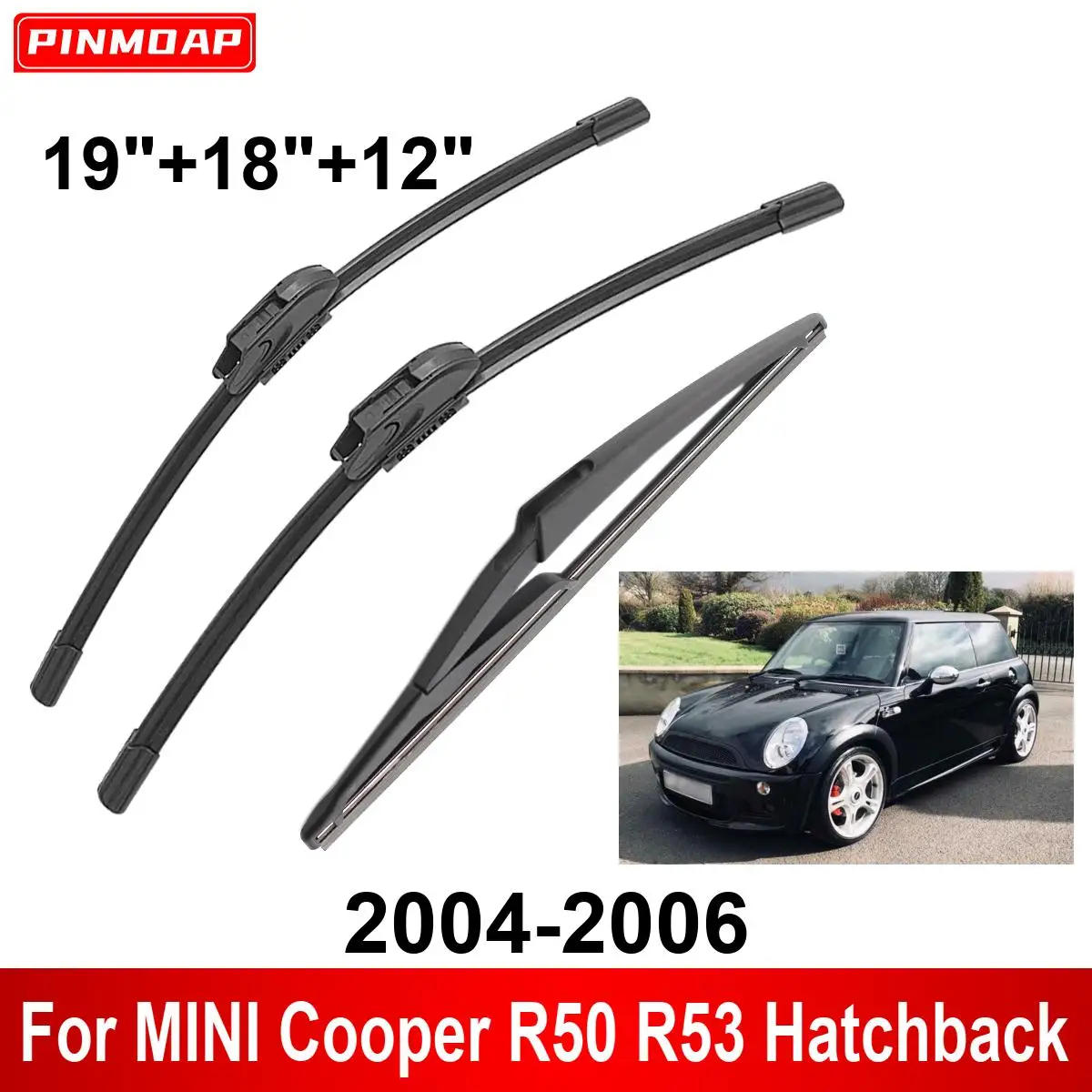 

Автомобильные щетки стеклоочистителя MINI Cooper R50 R53 Hatchback 2004-2006, 3 шт., передние и задние щетки стеклоочистителя, автомобильные аксессуары 2004 2005 2006