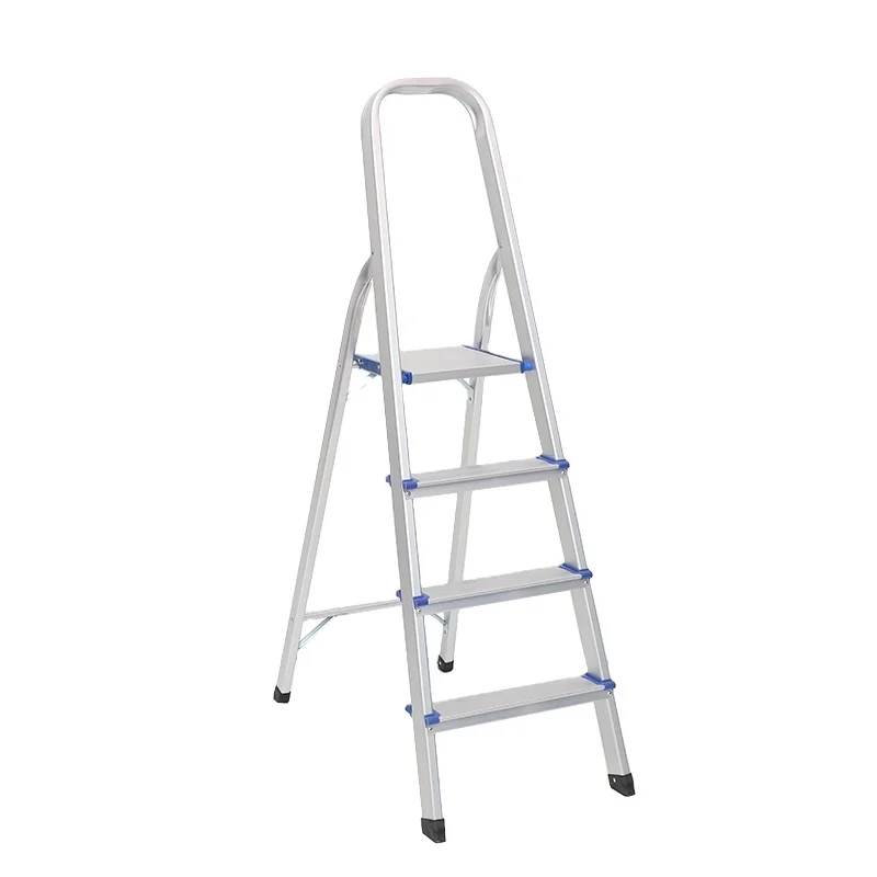 Multifunctional 4 Steps Folding Ladder Lightweight Aluminum Homeuse Ladder With CE/en131