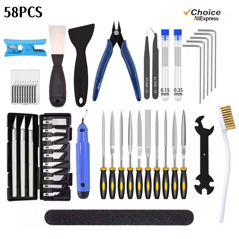 3D Printer Tool Kit for FDM/SLA – Nozzle Cleaner, Scraper, Tweezers, File & Engraving Tools for Maintenance - Image 15