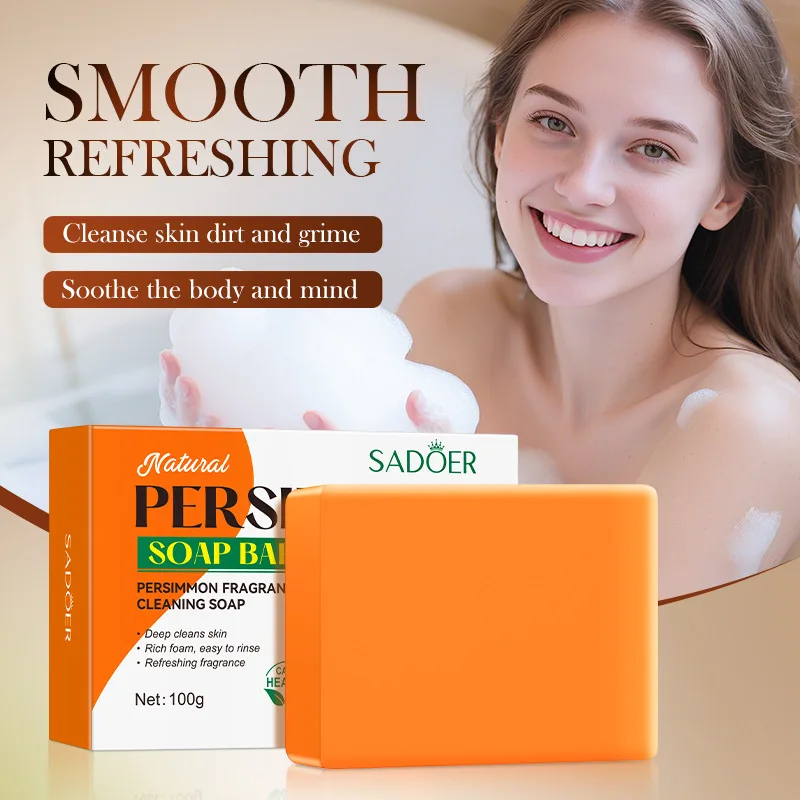 

Persimmon Handmade Soap Moisturizing Body Soap Shower and Facial Soap Deep Cleaning For Face Body Skin Care