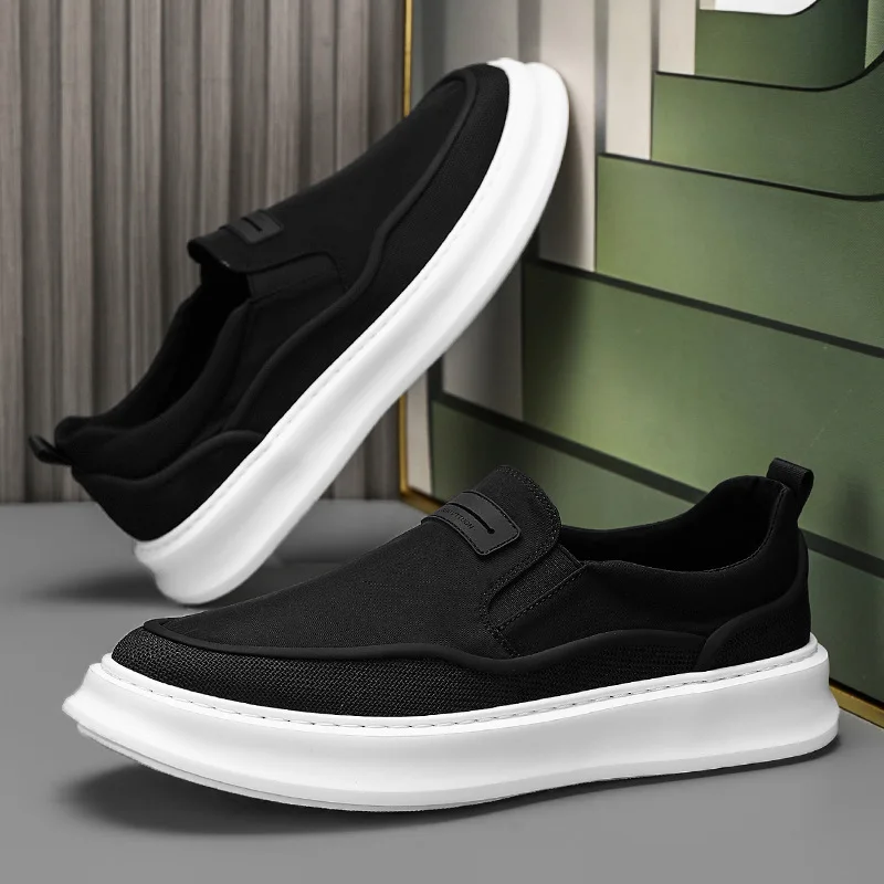 

Men's shoes 2026 spring fashion versatile trend casual anti slip wear-resistant breathable canvas shoes