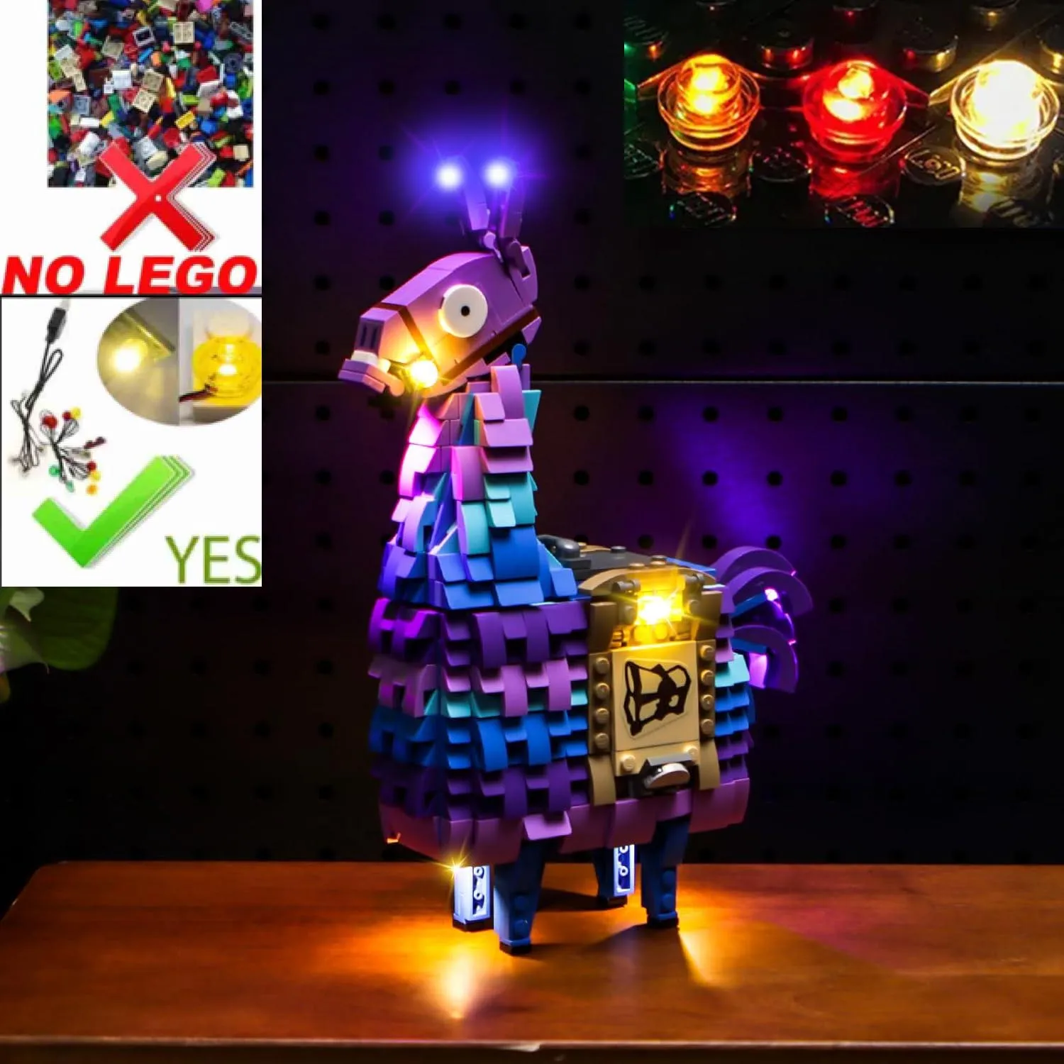 USB Lights Set for Lego Fortnite Supply Llama 77071 Building Set - (NOT Include LEGO Bricks)