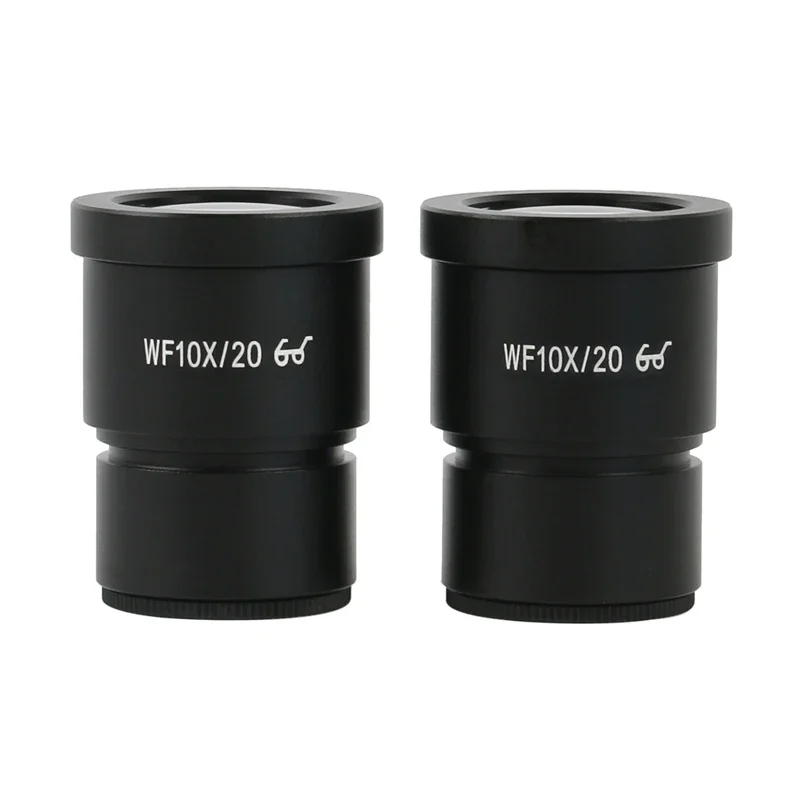 One Pair WF10X WF15X WF20X WF25X WF30X 20mm 15mm 10mm 9mm WF10X/20 High Eye-point Eyepiece For Stereo Microscope Wide Field