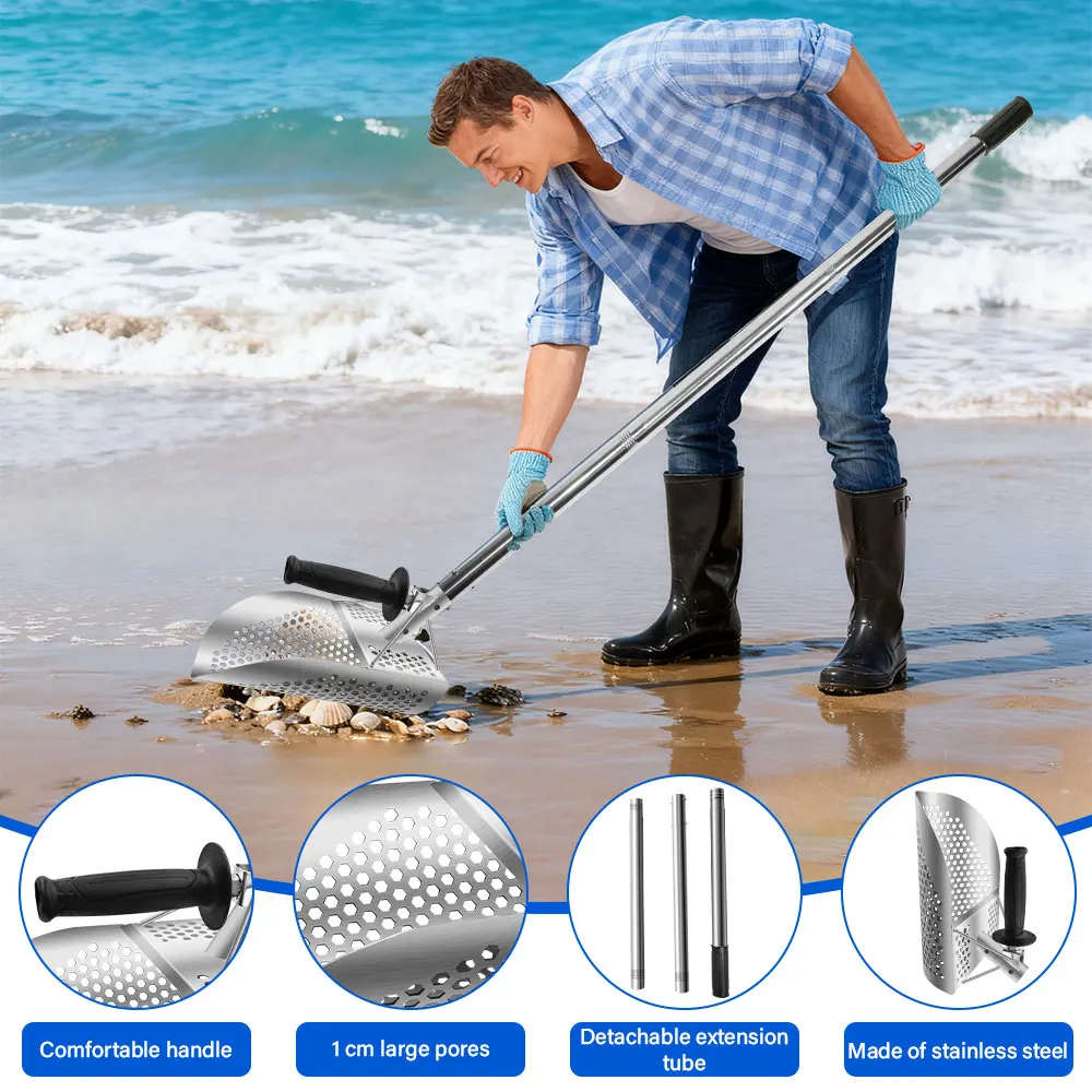 

Удлиненная металлоискательная лопата, лопата для исследования пляжей и экскаватор для быстрого сканирования из нержавеющей стали. Не требует источника питания.