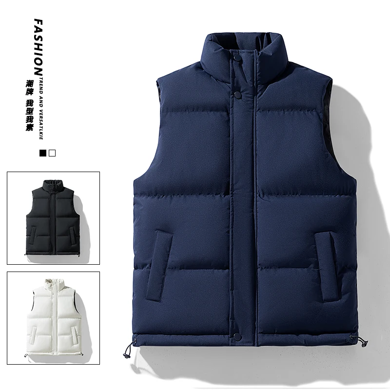 

Windproof Quality Handsome Vest Men's Autumn Winter Vest Men's Thick Down Cotton Winter Vest Jacket Couple's Cotton Jacket