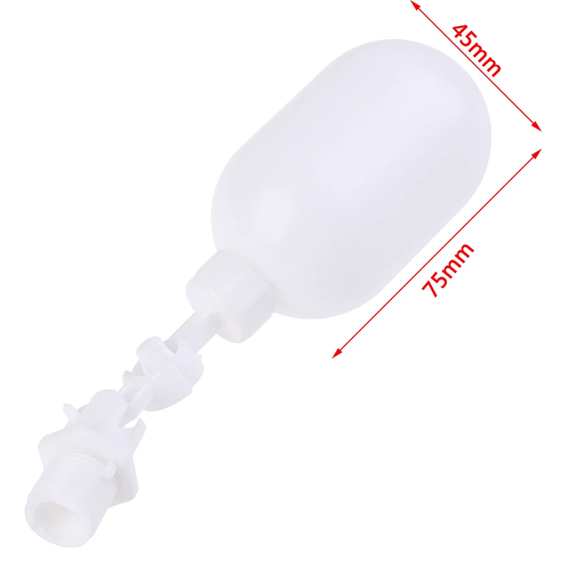 Plastic White 1/4 Inch Float Ball Valve For RO Water Purifier Aquarium Auto Water Changer Float Valve Water Level Controller