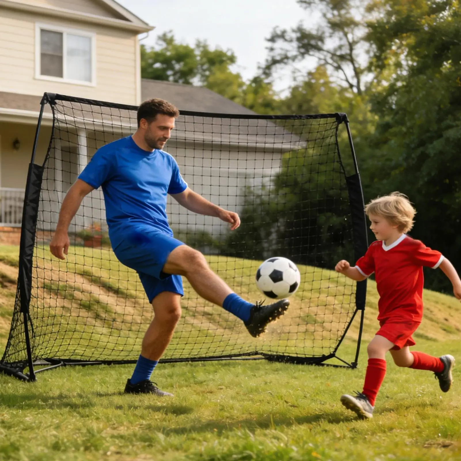 

Сетка для гольфа и других видов спорта, тренировочная сетка для отработки ударов с 4 карабинами, сетка для отработки ударов футбольным мячом для использования в помещении, на улице, в саду, на газоне