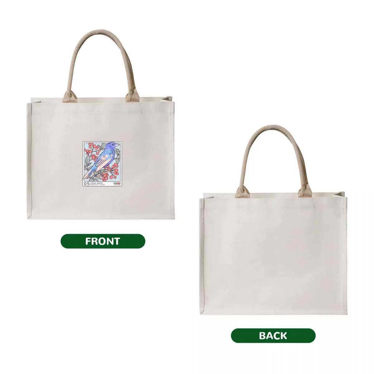 Indigo Bunting Tote Bag canvas tote bags Lady bags canvas tote bag personalized bag
