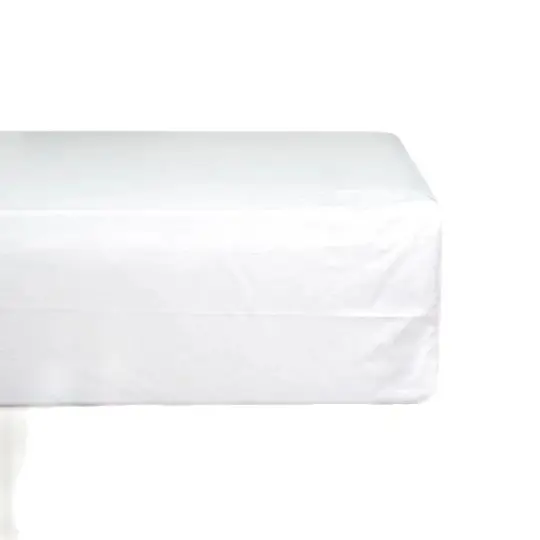 NEW & Almeritex 2000 Funda de colchón Blanco para cama, Con Cremallera en L - cama de 90-105-135-150