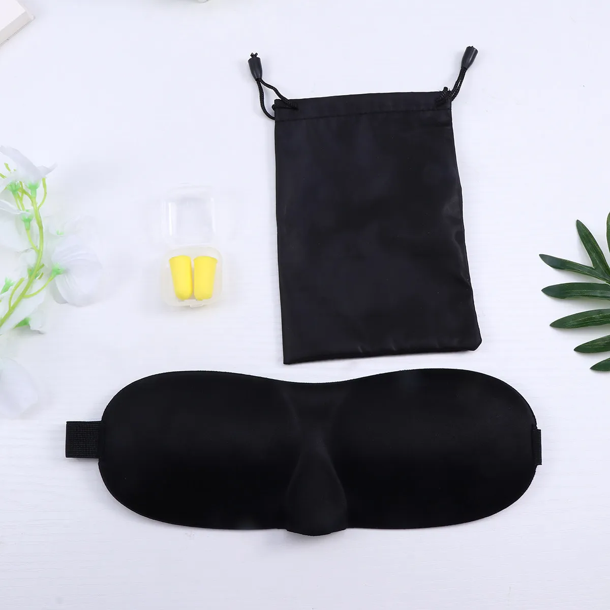 

3D Stereoscopic Comfortable Sleep Mask Soft Polyester Eye Mask Alleviates Eye Fatigue Improves Sleep Quality for Home Office