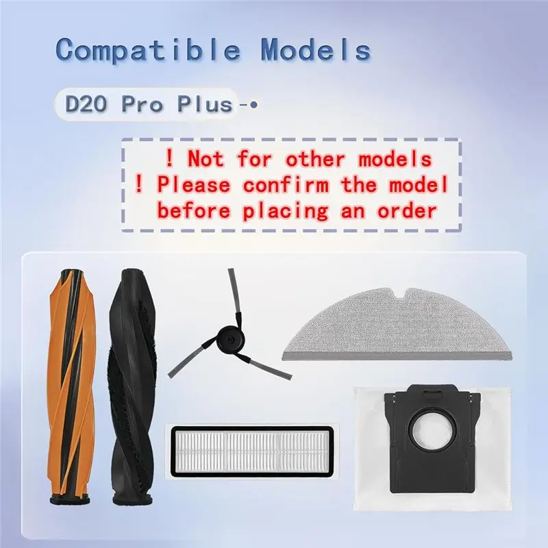 efficient-for-dreame-d20-pro-plus-ロボット掃除機交換用アクセサリーキット-メインサイドブラシ-hepa-フィルター-モップクロス-ダストバ