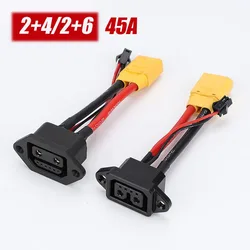 45A 2+6/2+4 Electric Vehicles Charging Connector Cable with Signal Line High Power 10AWG E-bike Lithium Battery Connection Wire